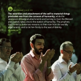 The attention and attachment of the self to material things