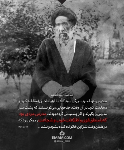 مدرس تنها مرد بزرگی بود که با رضاخان مقابله کرد